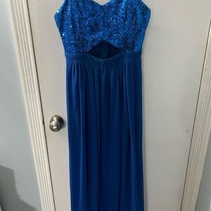 Blue Sequin Gown